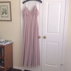 Jenny Yoo maxi bridesmaids dress.